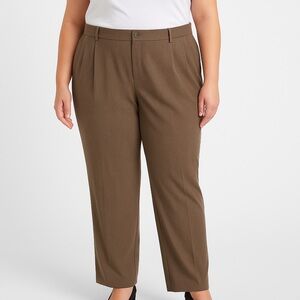 COUNTERPARTS Brown Straight Leg Dress Pants Plus 22W
